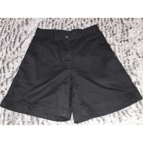 L.L. Bean Pants - LLBean Womens Size 4 Black Cotton Casual Shorts Elastic Waist